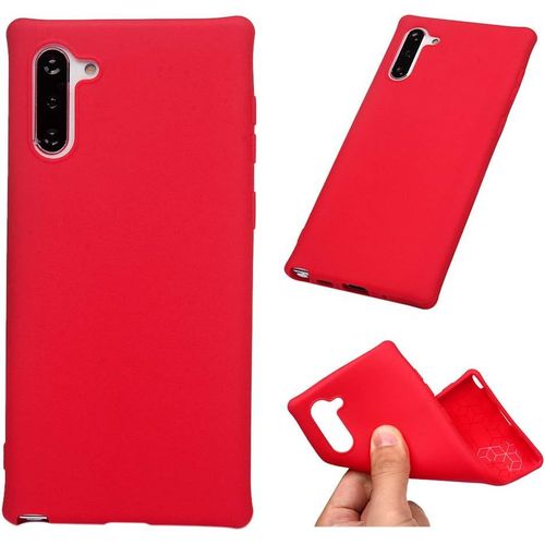 Candy Coque Pour Samsung Galaxy Note10, Coque Silicone Ultra Mince Antidérapant Antichoc Slim Bumper Caoutchouc Case Pour Samsung Galaxy Note10, Série De Couleurs Bonbons En Rouge