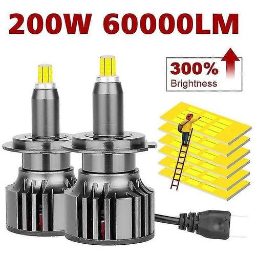 -H7 Led 360 Degrés H1 H11 Ampoule De Phare De Voiture Hb3 Hb4 9012 Hir2 Bi Led Projecteur H8 9005 9006 200w 60000lm Moto Fog Lamp 12v