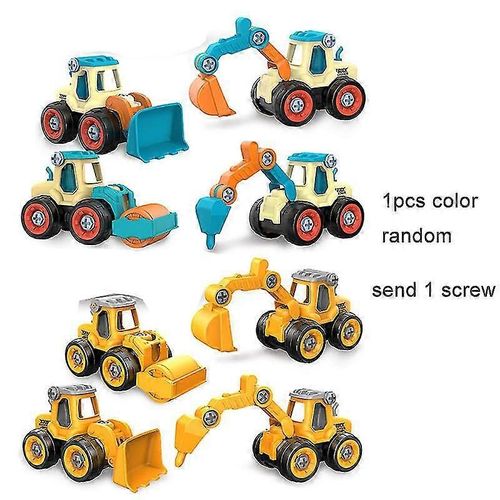Outil Créatif Construction De Voiture Jouet Ingénierie Voiture Pompier Camion Diy Jouet Éducatif Vis Construire Et Démonter Idéal Pour Les Enfants Garçons