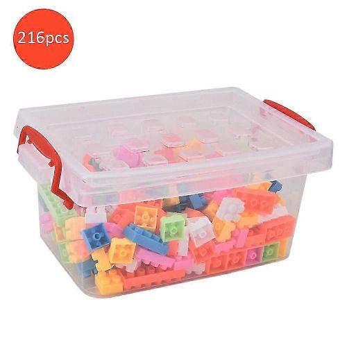 216pcs Blocs de construction d¿assemblage en plastique Briques de jouets bricolage Jouets éducatifs pour enfants