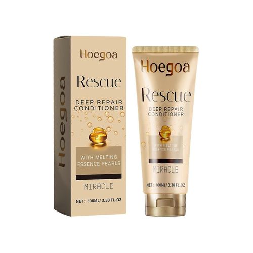Hoegoa Deep Conditioner Repair Dye Perm Cheveux Secs Endommagés, Après-Shampooing Humide Et Lisse 