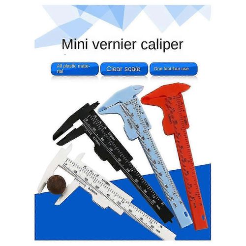 Pied à coulisse en plastique à double échelle 0-80mm, pied à coulisse étudiant de mesure de jeu, mini outil de mesure