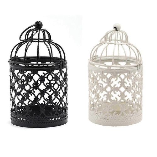 Beiou Décoration Lanterne Marocaine Taihua Chandelier Décoration à l¿ancienne Noir + Blanc