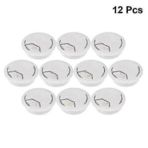 12pcs Bureau Pc Ordinateur Bureau Grommet Câble Trou Couverture 50mm Diamètre (Gris Blanc)
