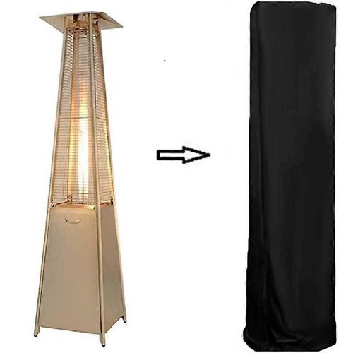 Housse de chauffage de patio, housses de chauffage extérieur étanches avec cordon de serrage pour housse de chauffage debout pyramidale (noir, 87 « H x 21 » L x 24 « P)