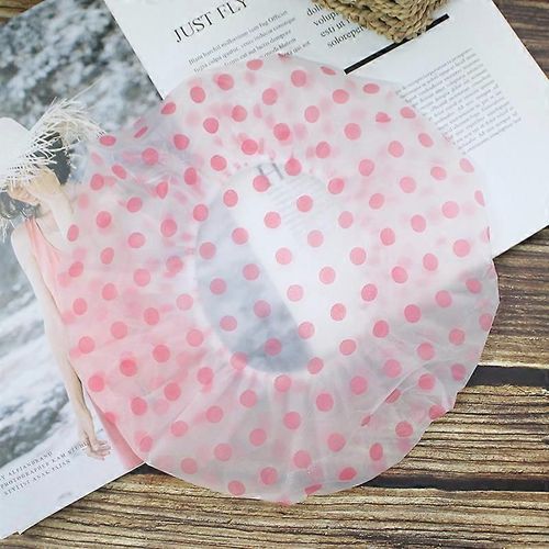 Bonnet De Douche Rose Bonnet De Bain Élastique Chapeau Réutilisable Avec Bandes Élastiques Pour Femmes Filles Douche Spa Salon 