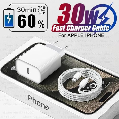 Pd 30w Chargeur Rapide Pour Apple Iphone 14 11 12 13 15 16 Pro Max Câble De Charge Rapide Pour Iphone 16 15 14 Plus Chargeur Accessoires De Téléphone Portable 30w 1m Type-C Cable