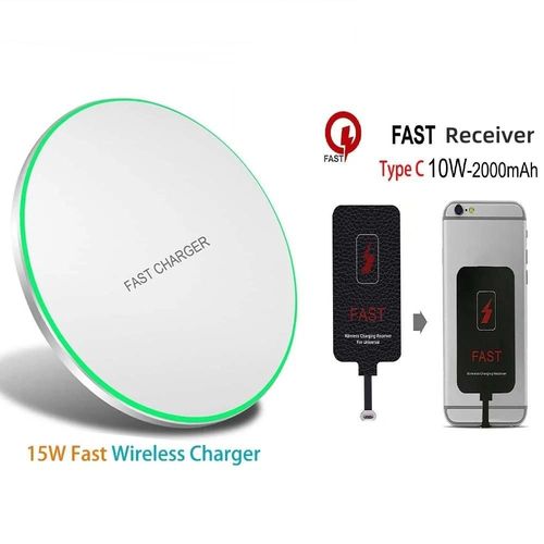 Station De Chargeur Sans Fil Rapide 25w, Kit Adaptateur Récepteur Bobine Pour Iphone14 5s 6s 7 Type-C, Chargeurs À Induction Pour Samsung Xiaomi Iphone Kit