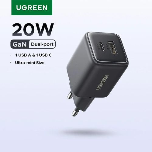 Ugreen-Chargeur De Téléphone Mini Usb C, 20w, Gan, Pd 3.0, Qc3.0, Iphone 16, 15, 14 Pro Max, Samsung S25, Xiaomi, Tablette Ipad Air Pro Eu Gan 20w China