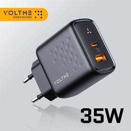 Voltme 35w Pd Usb C Chargeur Gan Iii Tech Chargeur Rapide Bloc De Chargeur Mural Rapide Pour Iphone 15 Pro Max Macbook Ipad Steam Deck 35w C-A Eu China