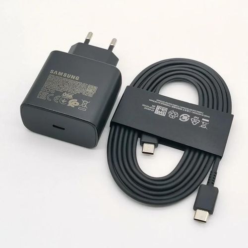 Samsung-Chargeur super rapide 45W, adaptateur 1.8m, type C pour Galaxy S24, S23, S22, S21, S20, Note 20 Ultra, 10 Z Flip, possède 6, 5, 4, 3, 2 Black-Charger Only
