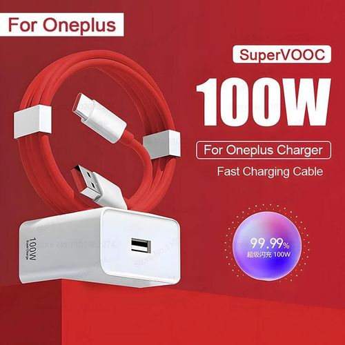 Pour Chargeur Oneplus 100w Supervooc Chargeurs Pour Oneplus 13 10 11 12 Pro Nord Ce4 Lite Oppo Realme Charge Rapide Câble Usb Type C Eu Charger No Cable