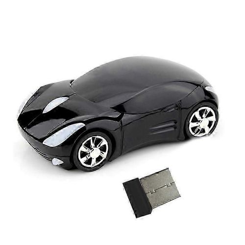 Souris de jeu mécanique sans fil 2.4G avec récepteur USB en forme de voiture pour PC