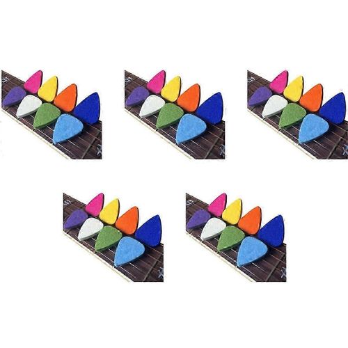 Ukulélé Pics En Feutre/Plectres Pour Ukulélé Et Guitare, 40 Pièces Médiators, Multicolore