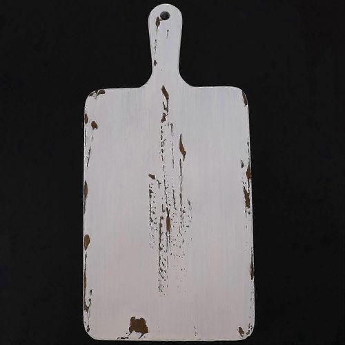 Plateau à pain en bois blanc Vintage retour à l¿ancien Style bloc à découper poignée Pizza Board Cake