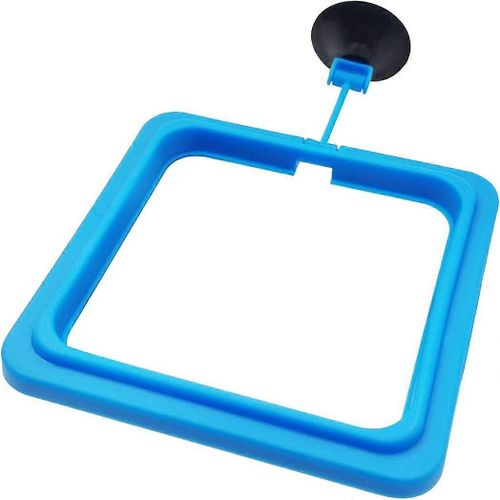 1 Pcs Anneau D¿Alimentation De Poissons Flottant Mangeoire Cercle Avec Ventouse Facile À Installer Aquarium (Carré)