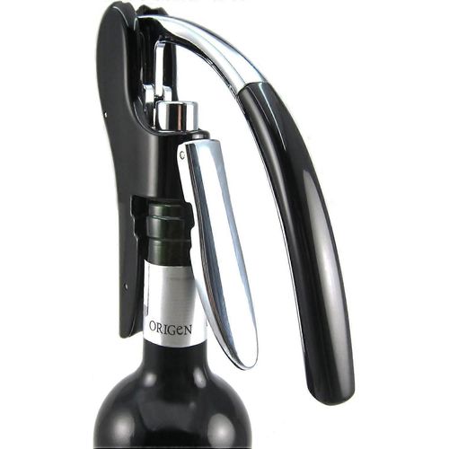 Meilleurs Ustensiles Tire-Bouchon Professionnel En Alliage De Zinc, Tire-Bouchon À Levier De Haute Qualité Avec Coupe-Feuille Intégré Et Ouvre-Bouteille, Outil De Serveur Noir, 14 * 7,5 Cm