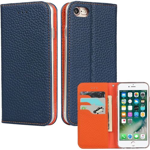Gothicana By Empetui Coque Pour Iphone 13 [Housse En Cuir Véritable] [Rfid Blocage] [Emplacement Pour Carte] [Béquille], Etui À Rabat Etui Pochette Portefeuille Pour Iphone 13-Orange
