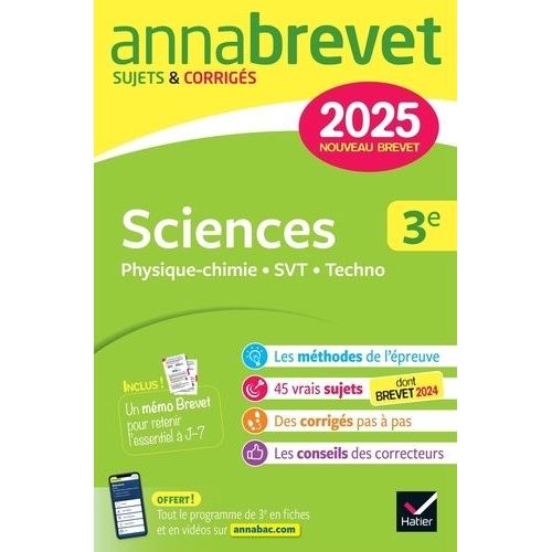 Sciences - Physique-Chimie, Svt, Techno - Sujets & Corrigés