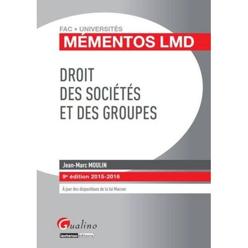 Droit Des Sociétés Et Des Groupes