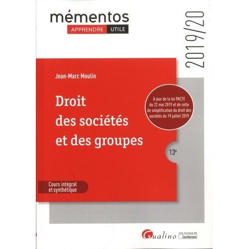 Droit Des Sociétés Et Des Groupes