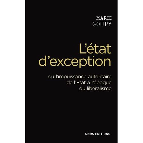 L'état D'exception Ou L'impuissance Autoritaire De L'etat À L'époque Du Libéralisme