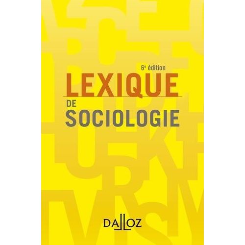 Lexique De Sociologie