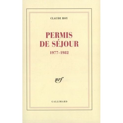 Permis De Séjour - 1977-1982