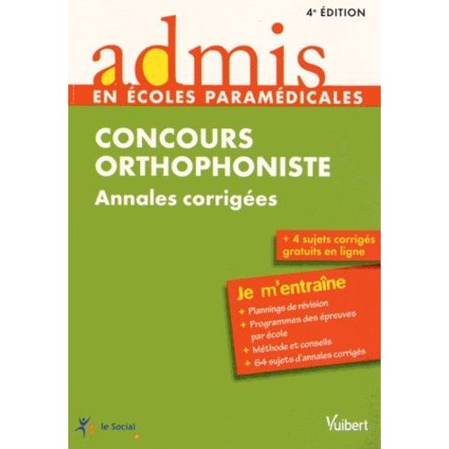 Concours Orthophoniste - Annales Corrigées