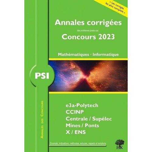 Mathématiques Informatique Psi