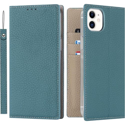 Gothicana By Empetui Coque Pour Iphone 13 [Housse En Cuir Véritable] [Rfid Blocage] [Emplacement Pour Carte] [Béquille], Etui À Rabat Etui Pochette Portefeuille Pour Iphone 13-Orange