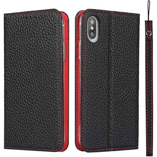 Gothicana By Empetui Coque Pour Iphone 13 [Housse En Cuir Véritable] [Rfid Blocage] [Emplacement Pour Carte] [Béquille], Etui À Rabat Etui Pochette Portefeuille Pour Iphone 13-Orange