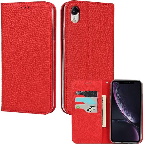 Gothicana By Empetui Coque Pour Iphone 13 [Housse En Cuir Véritable] [Rfid Blocage] [Emplacement Pour Carte] [Béquille], Etui À Rabat Etui Pochette Portefeuille Pour Iphone 13-Orange