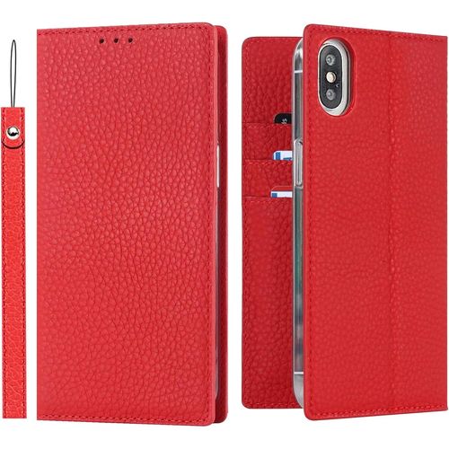 Gothicana By Empetui Coque Pour Iphone 13 [Housse En Cuir Véritable] [Rfid Blocage] [Emplacement Pour Carte] [Béquille], Etui À Rabat Etui Pochette Portefeuille Pour Iphone 13-Orange
