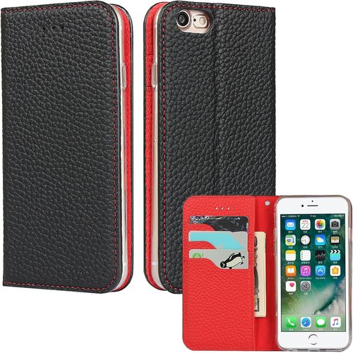 Gothicana By Empetui Coque Pour Iphone 13 [Housse En Cuir Véritable] [Rfid Blocage] [Emplacement Pour Carte] [Béquille], Etui À Rabat Etui Pochette Portefeuille Pour Iphone 13-Orange