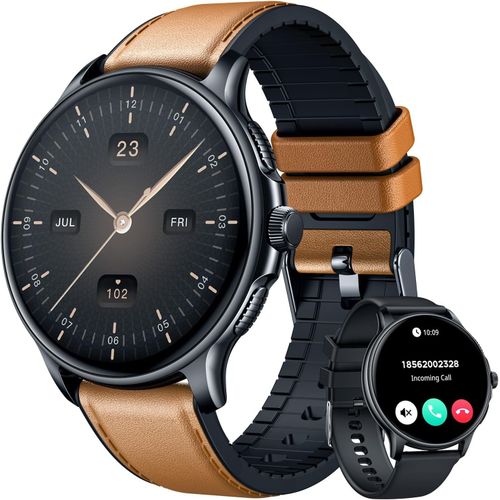 Montre Connectée Homme Sport Smartwatch Repondre Appel 1.43'' Amoled Tactile Étanche Écran Bracelet Connectee Avec Moniteur De Sommeil Fréquence Cardiaque Podometre Fitness Tracker Pour Android Ios