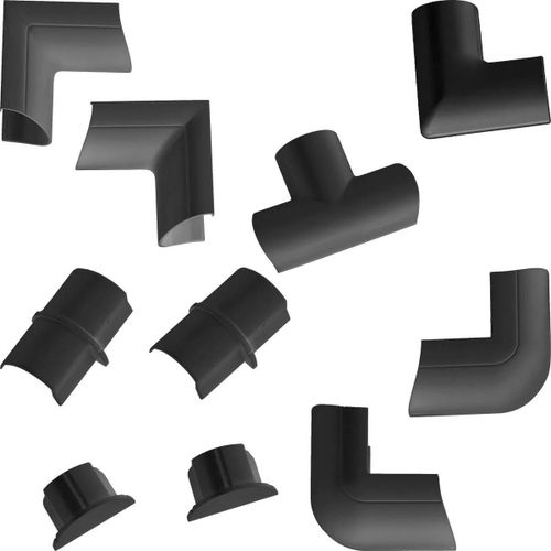 Cache câble D-Line Pack de connecteurs multiples pour Trunk 30/15 Noir