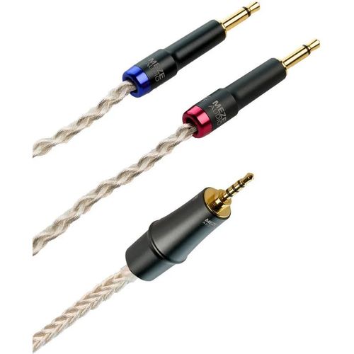 Câble casque Meze Furukawa PCUHD plaqué Argent tressé (1,3 m)