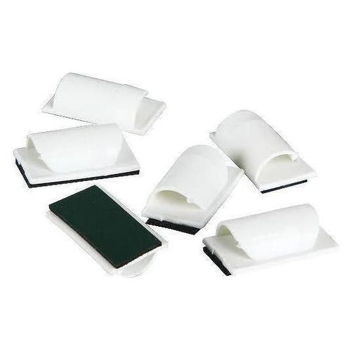 Cache câble D-Line Attache-câbles blanc (lot de 6)