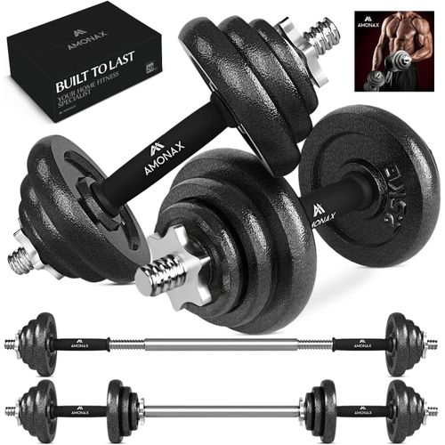 Haltère Réglable 15-30 Kg - Kit Musculation Maison Barre + Poids - Pour Homme Et Femme - Matériel Fitness Complet - Jack Daniels