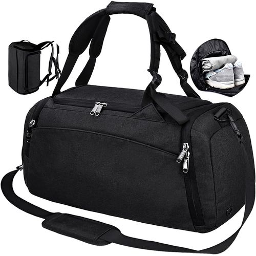 Sac De Sport Homme Avec Compartiment À Chaussures Sacs De Voyage Imperméables De Grande Capacité Sac Gym Fitness Sac À Week-End Sac À Bandoulière Et Sac À Main 40l[Yun4140933]