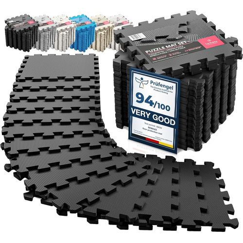 Tapis De Gym En Mousse Antidérapante - Dalles Puzzle Épaisses Pour Salle De Sport, Garage Ou Usage Extérieur [Yun4140010]
