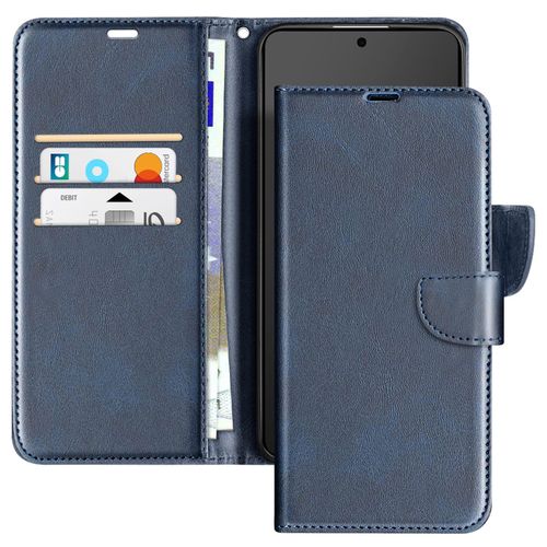 Étui Pour Samsung Galaxy S25 Edge Clapet Avec Dragonne Bleu Nuit