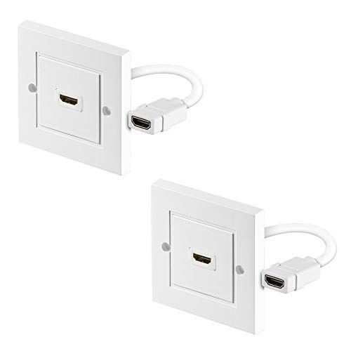 Prise murale HDMI 4K double pack - 2 ports HDMI 2.0b - Support HDR/UHD 2160p - JACK DANIELS