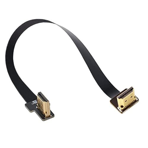 Câble HDMI angle droit 10cm - Design ultra-mince FPC - Transmission vidéo full HD pour drones - JACK DANIELS