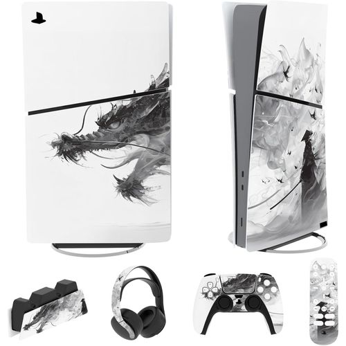 Autocollant Protection Pour Ps5 Slim Console Accessoires,Sticker Skin Pour Ps5 Manette & Télécommande & Casque & Station De Charge,Digital Edition-Dragon Mistborn[Yin4182616]
