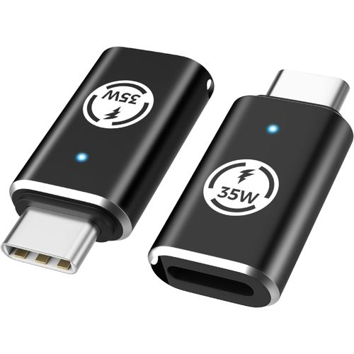 Adaptateur Lightning Vers Usb C Lot De 2, Adaptateur Usb-C Vers Lightning Pour Iphone 16/16 Pro/16 Pro Max/Iphone 15 Pro Max Plus, Ipad Pro/Air, Pas Pour Audio/Otg/Écouteurs, Noir [YIN4183254]
