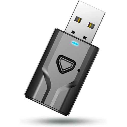 Adaptateur Usb Bluetooth Pour Tv, Émetteur Bluetooth 2 En 1, Mini Transmetteur Audio Portable Avec Prise Jack 3,5 Pour Tv, Pc, Chaîne Stéréo Et Voiture, Microphone Intégré, Mains L[YIN4183027]