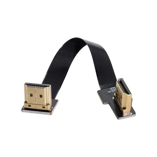 Câble HDMI FPC 80cm coudé - Pour transmission vidéo longue portée - Résistant aux interférences - JACK DANIELS