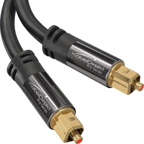 1m Câble Audio Numérique Optique/Câble Toslink (Toslink Vers Toslink, Câble Fibre Optique Pour Home Cinéma, Ps5, Xbox) Pro Series[Yin4180647]